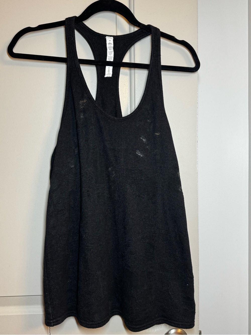 ALO Yoga Black Racerback Tank - Women's Sleeveless Oversized Training Top